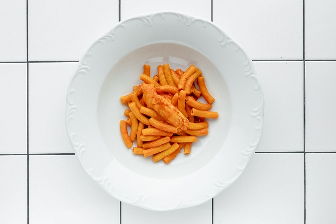 Макарончини с крабом