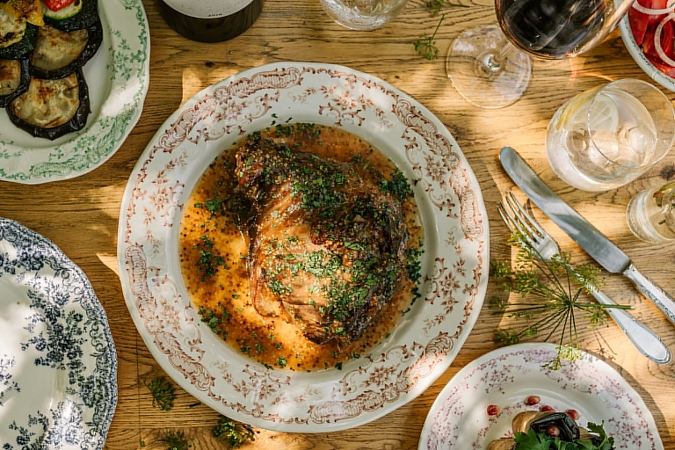 Копченая свиная рулька на двоих