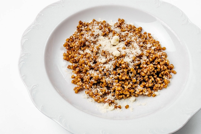 Гречка с пармезаном