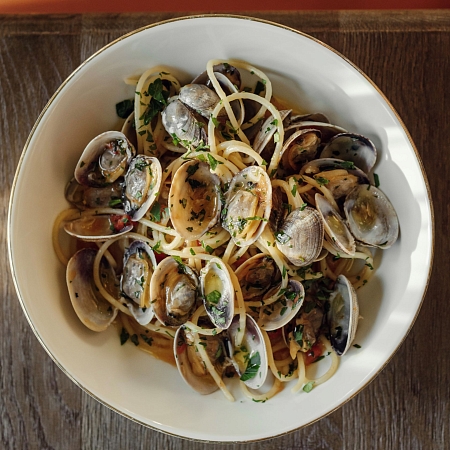 Спагетти с ракушками вонголе